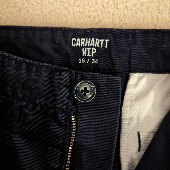 Carhartt WIP Club Pant Chinos Navy 36 x 34 - Picture 4 of 5